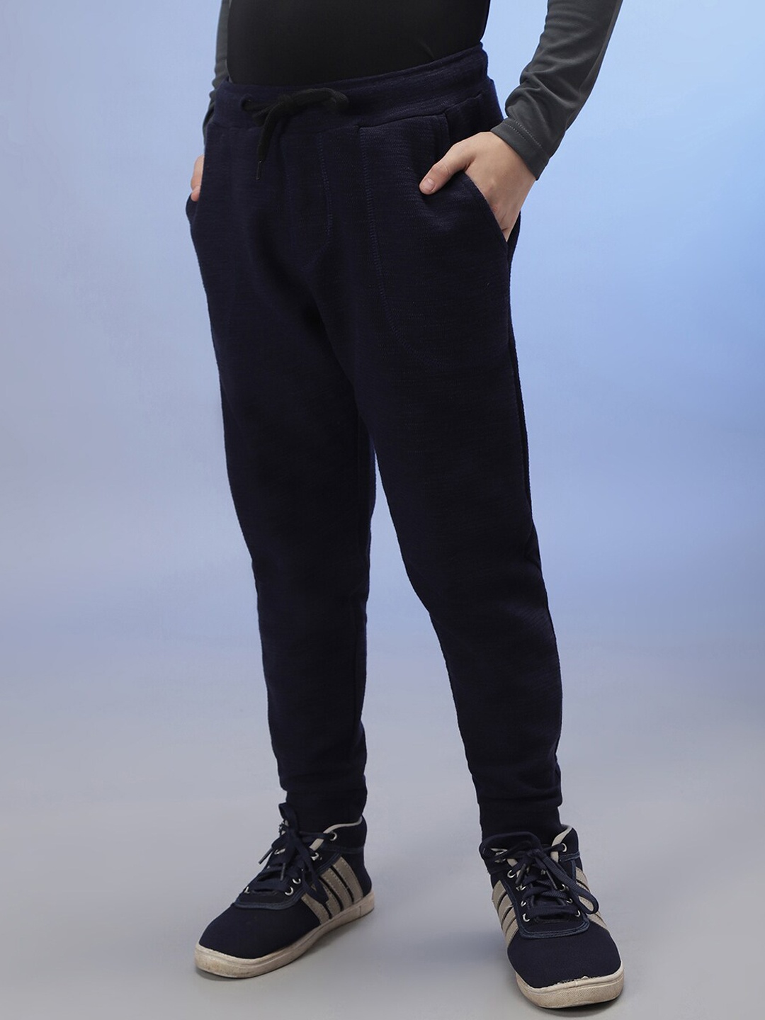 

Instafab Boys Navy Blue Solid Joggers