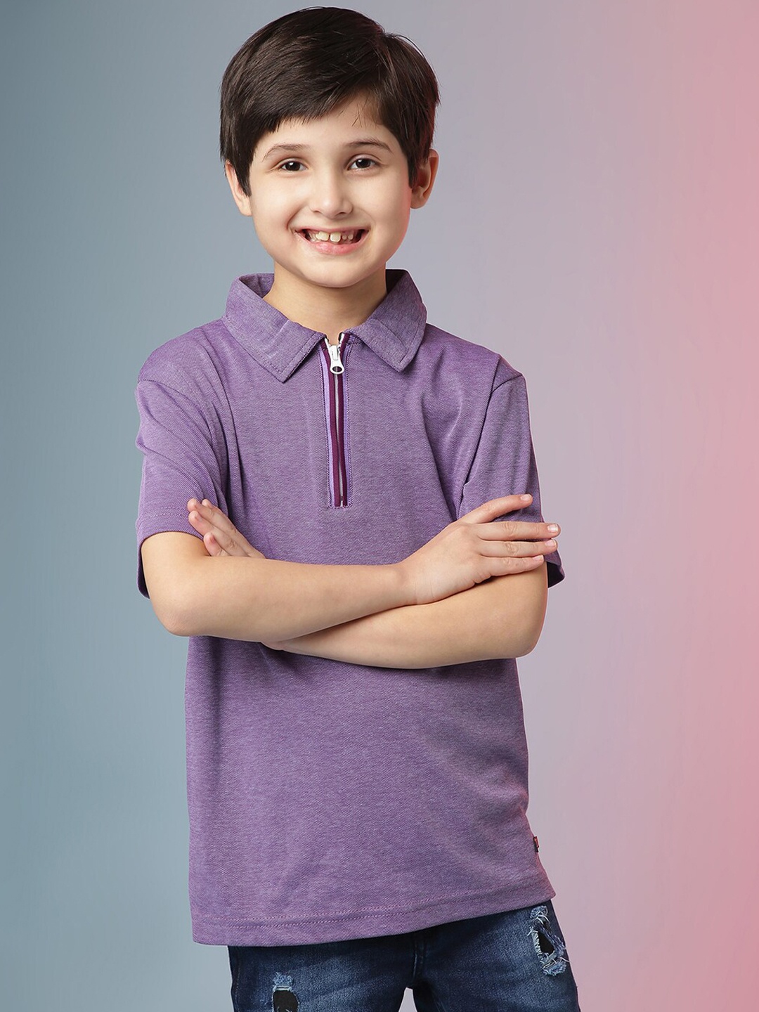 

Instafab Boys Purple Pockets Outdoor T-shirt