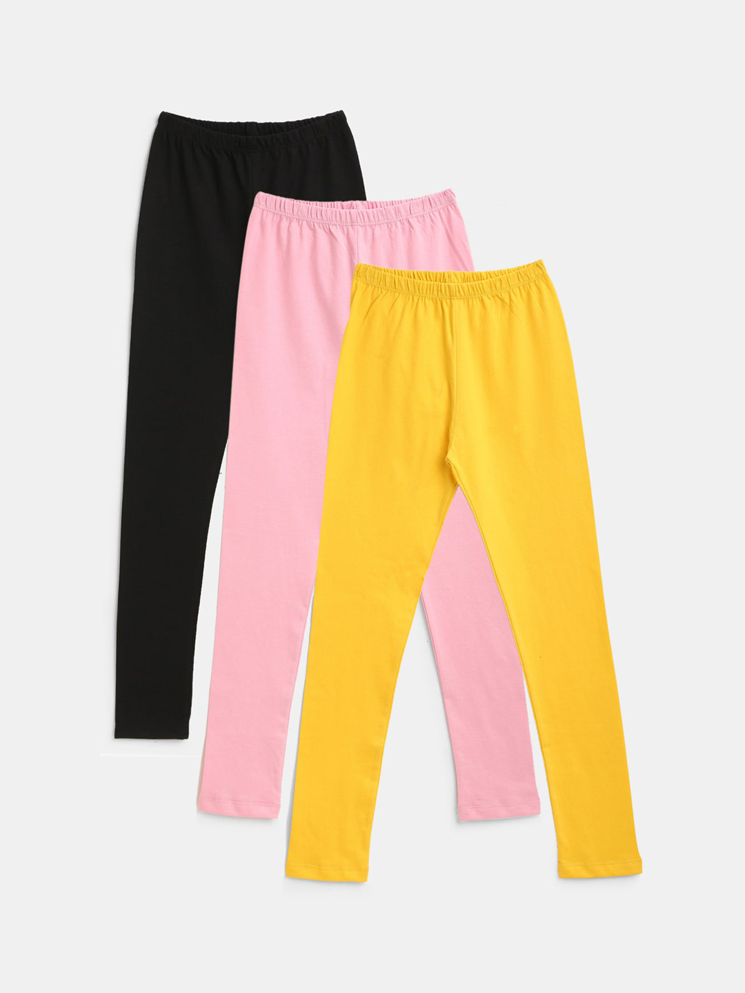

YK Pack of 3 Ankle Length Leggings, Black