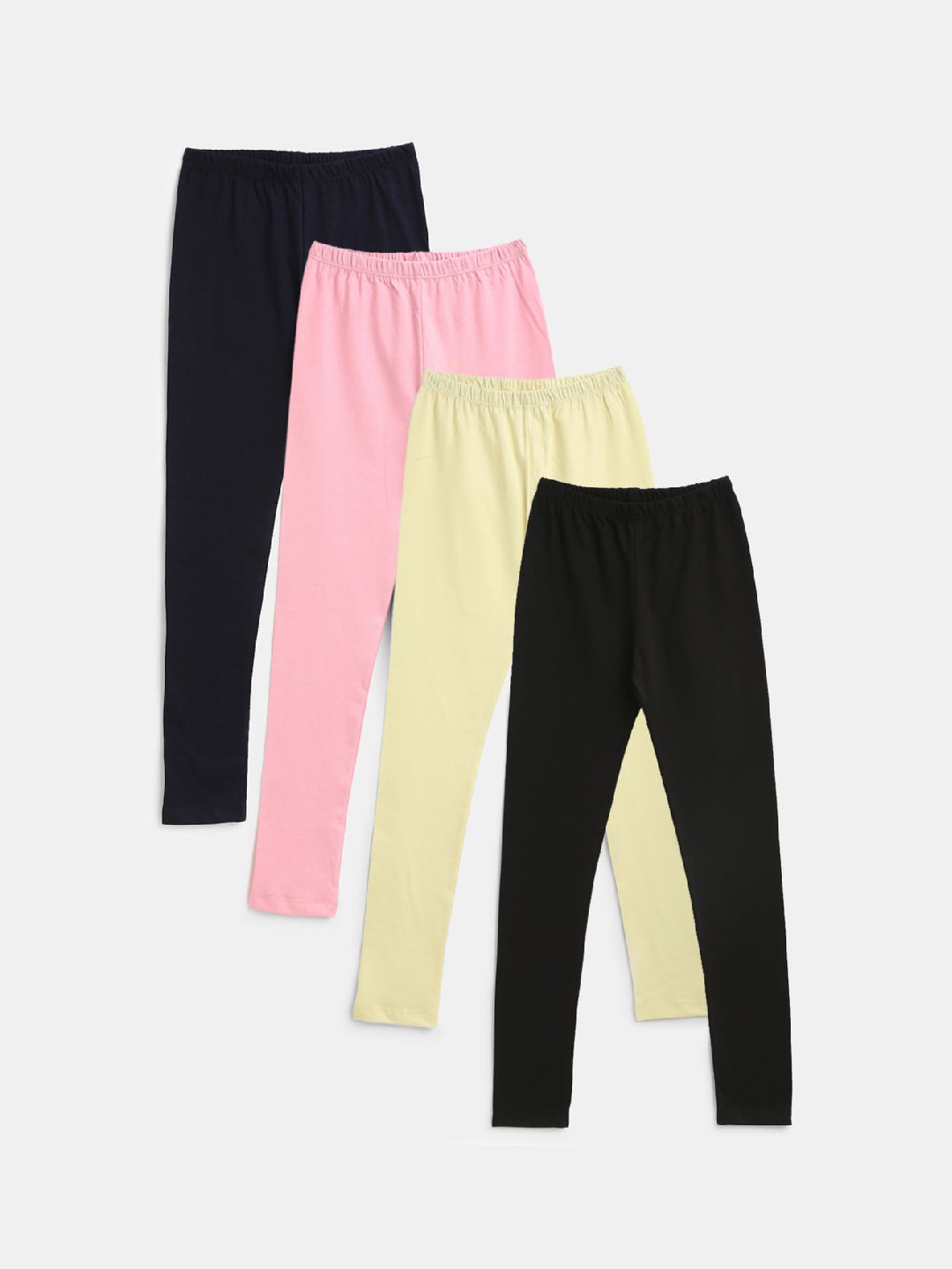 

YK Pack of 4 Girls Full Length Leggings, Multi