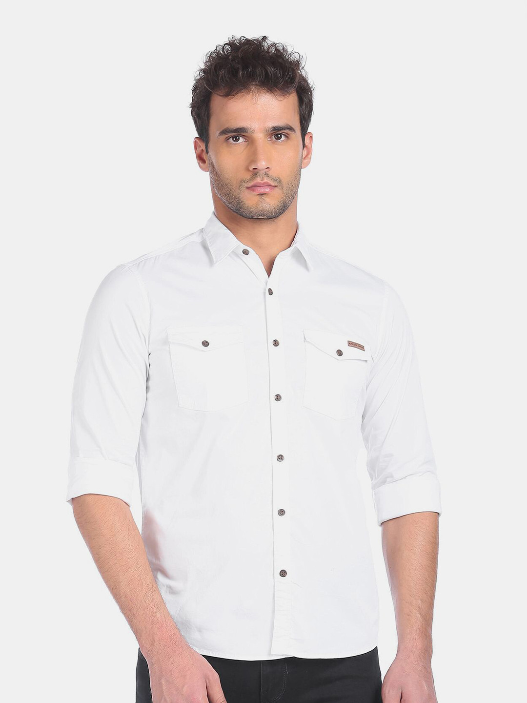 

Arrow Men White Casual Shirt