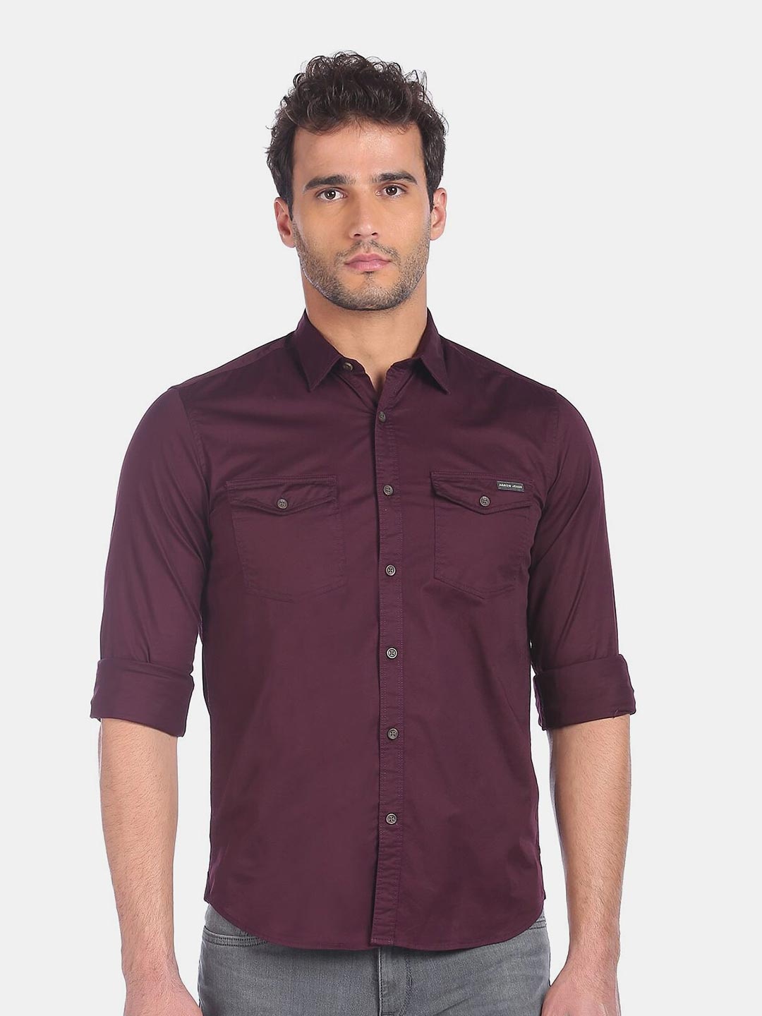 

Arrow Men Purple Casual Shirt