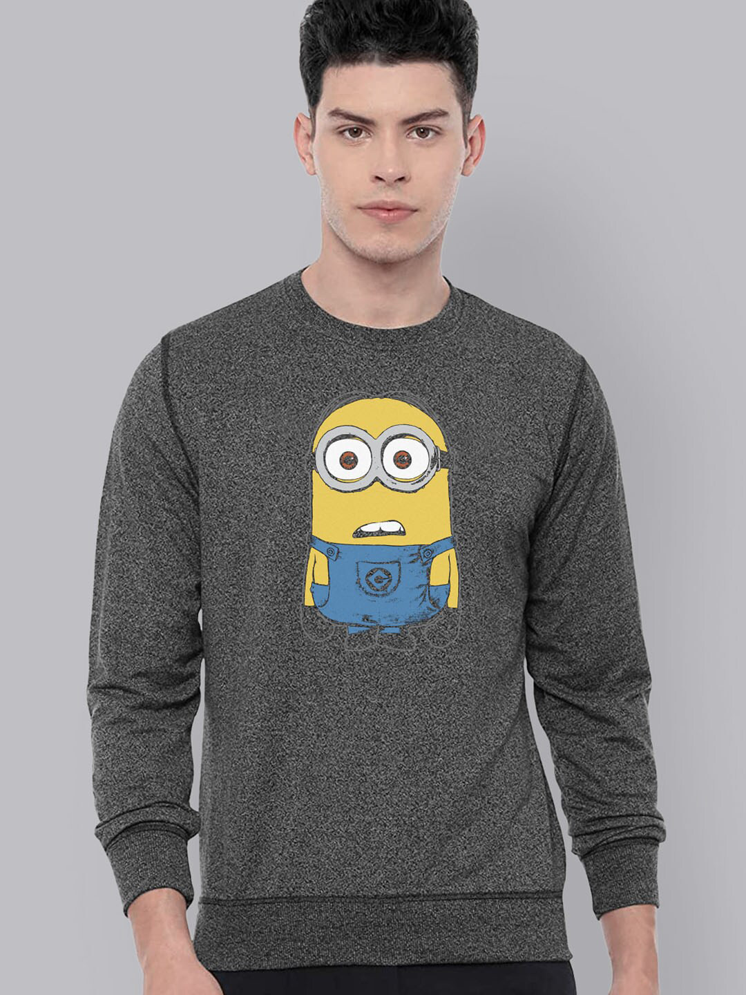 

Free Authority Men Charcoal Minions Printed Sweatshirt