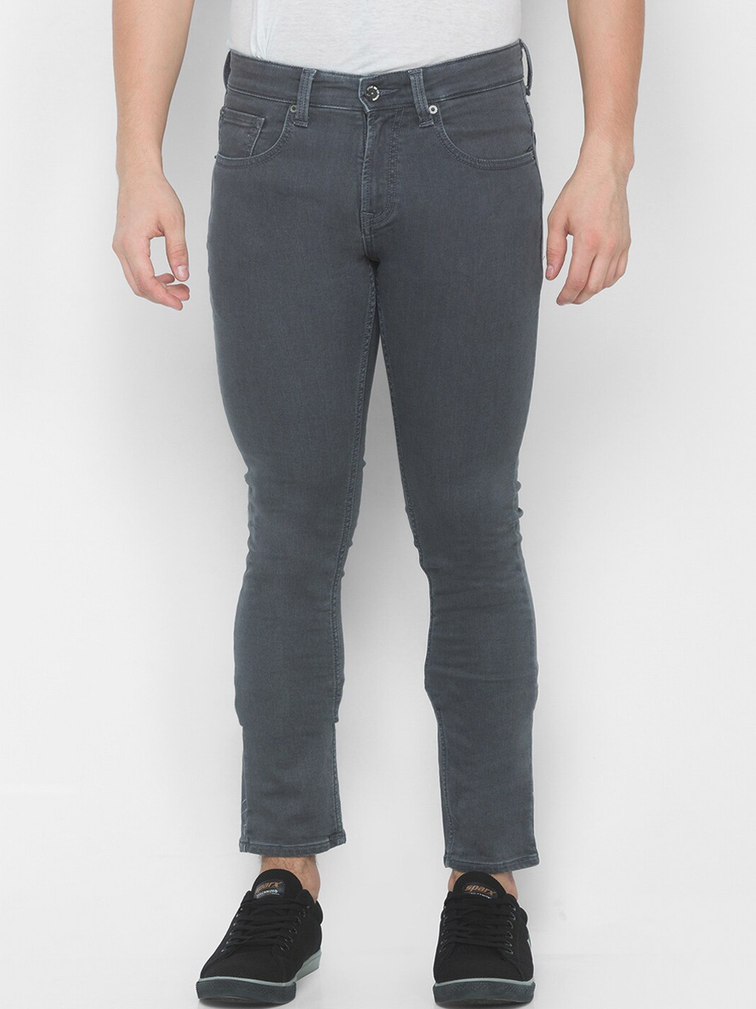 

SPYKAR Men Grey Skinny Fit Low-Rise Jeans