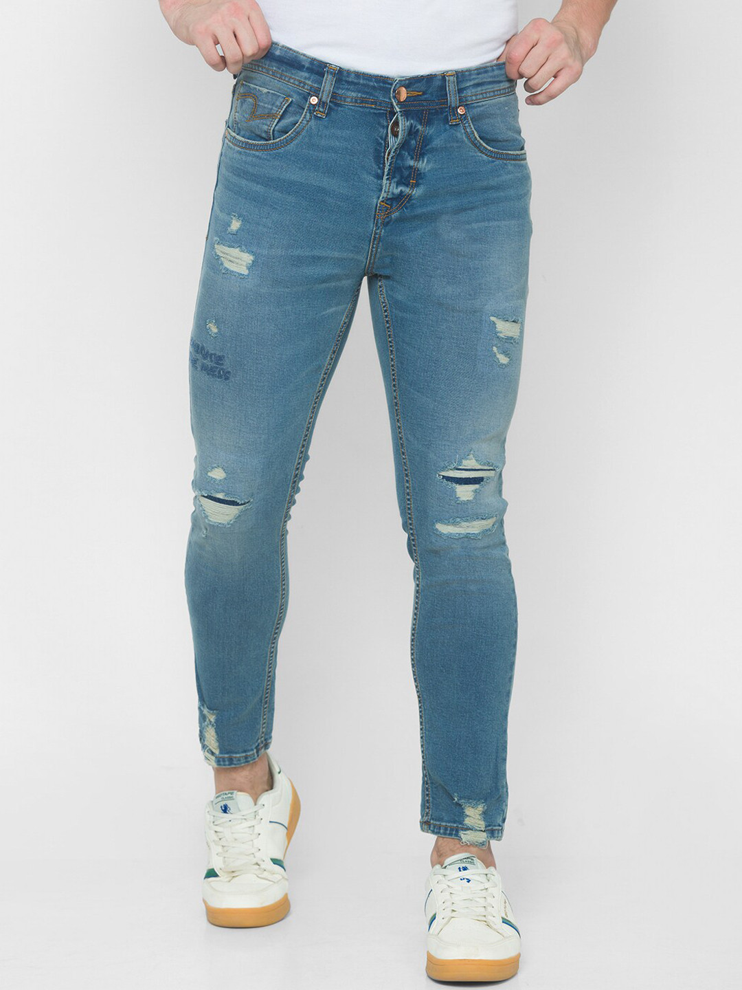 

SPYKAR Men Blue Slim Fit Light Fade Stretchable Jeans