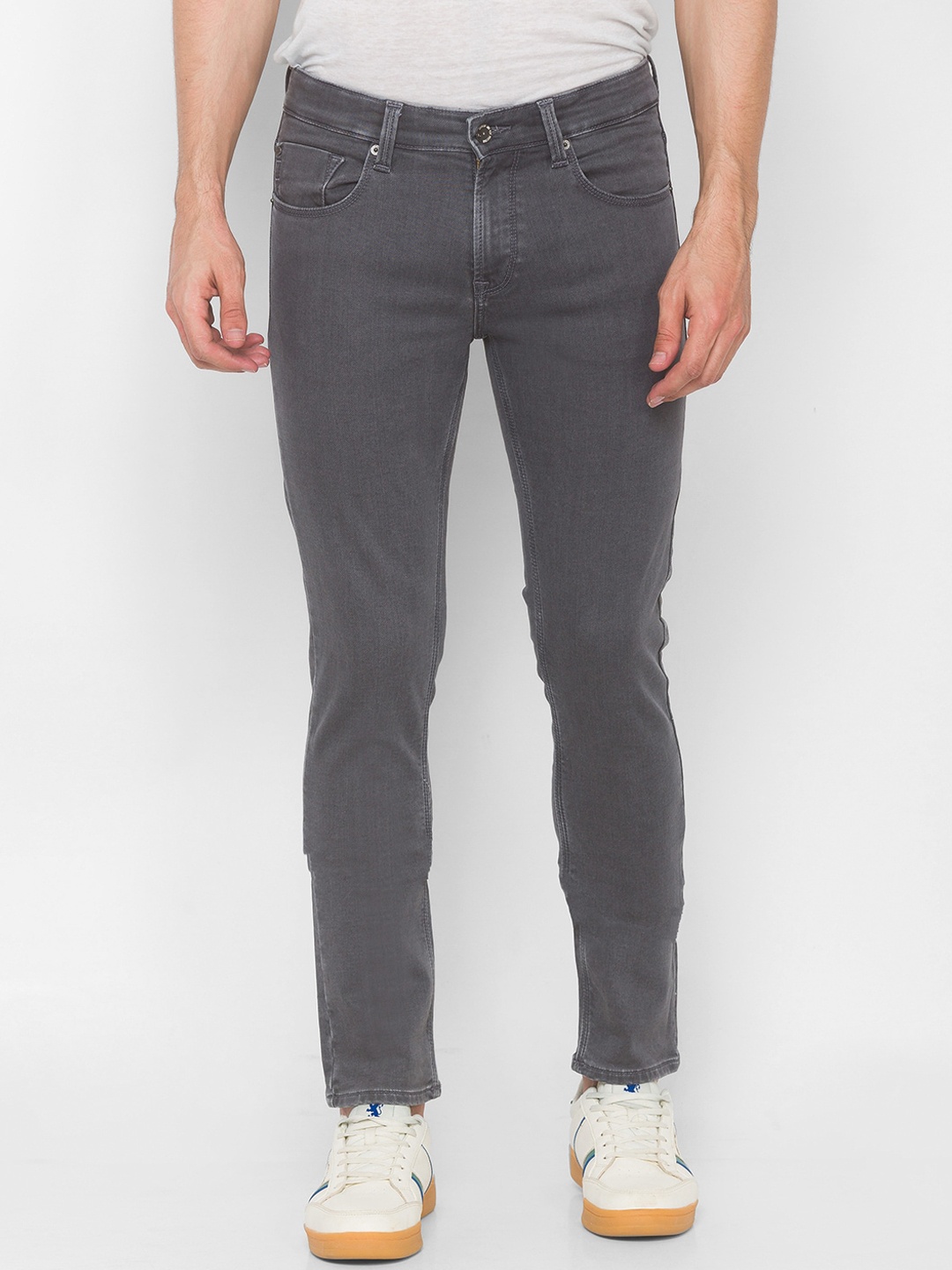 

SPYKAR Men Grey Low-Rise Pure Cotton Jeans