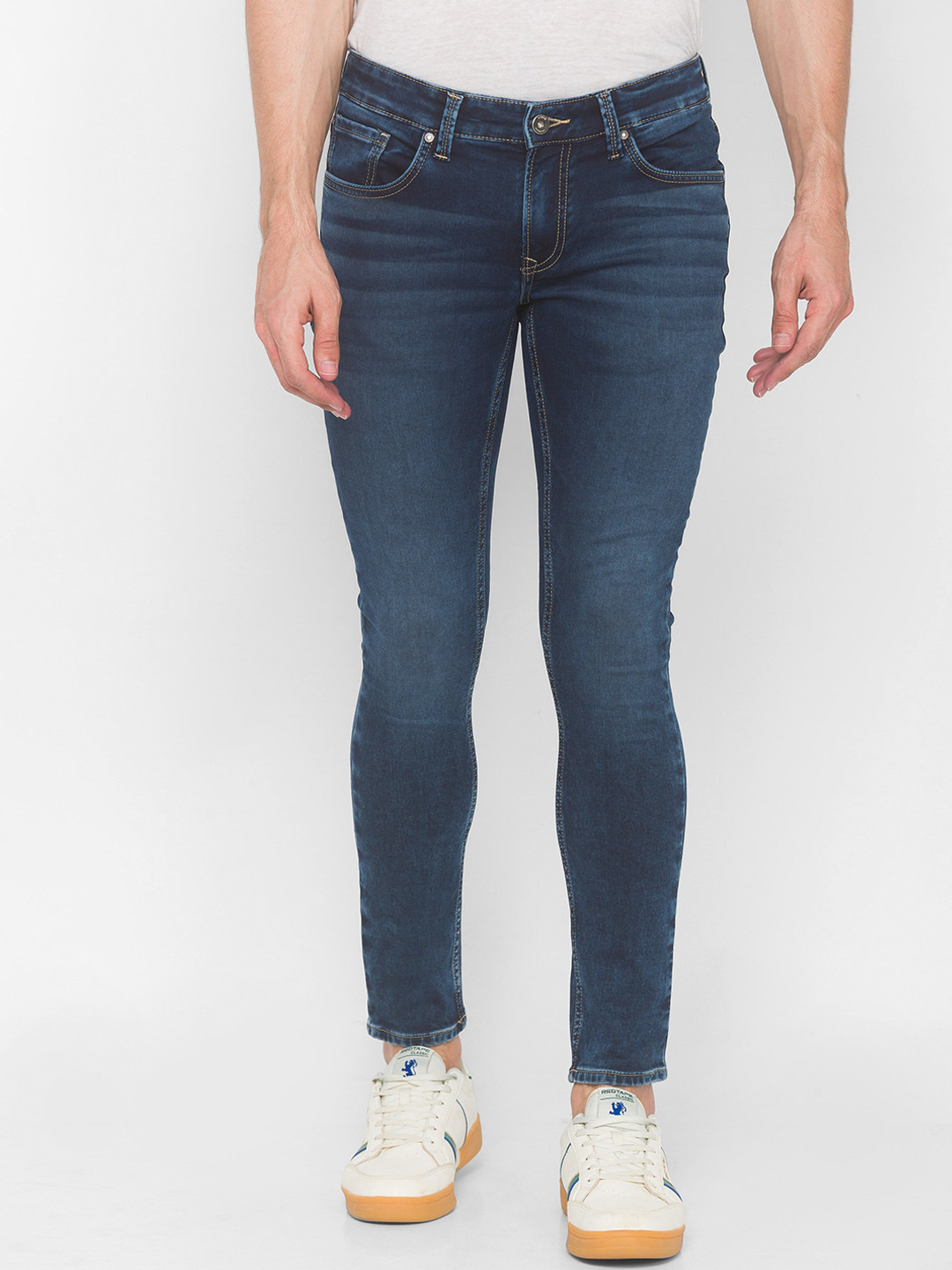 

SPYKAR Men Blue Skinny Fit Low-Rise Light Fade Jeans