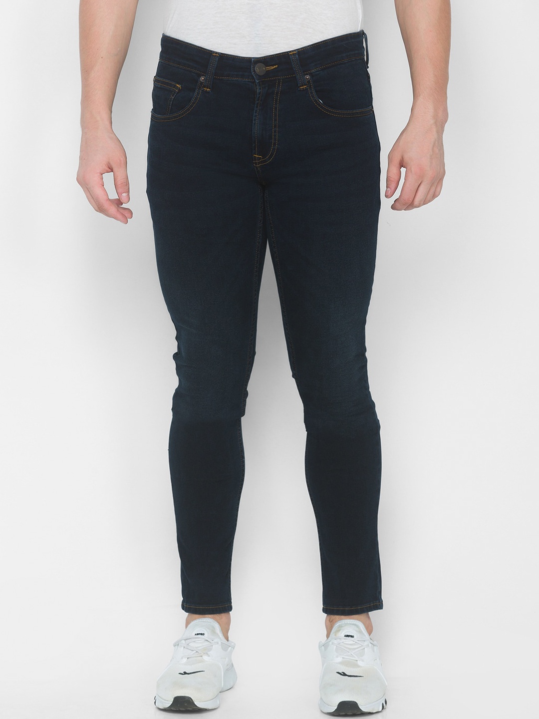 

SPYKAR Men Blue Skinny Fit Low-Rise Pure Cotton Jeans