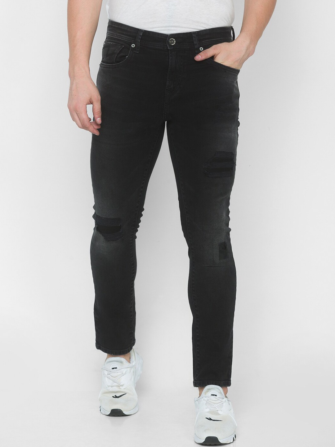 

SPYKAR Men Black Cotton Low-Rise Jeans