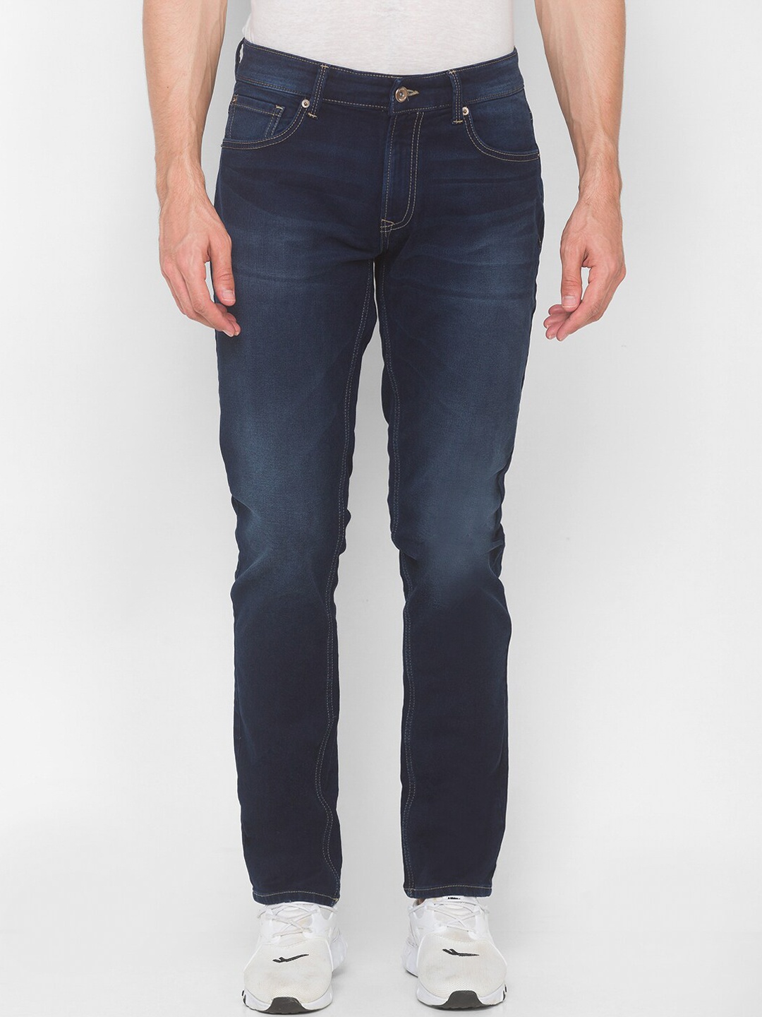 

SPYKAR Men Blue Low-Rise Heavy Fade Jeans