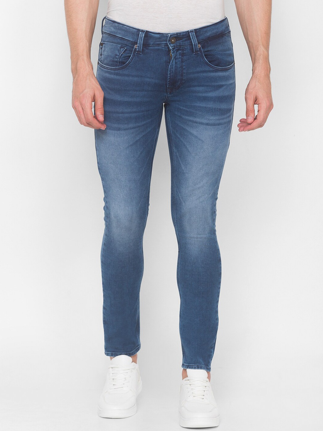 

SPYKAR Men Blue Skinny Fit Low-Rise Light Fade Jeans