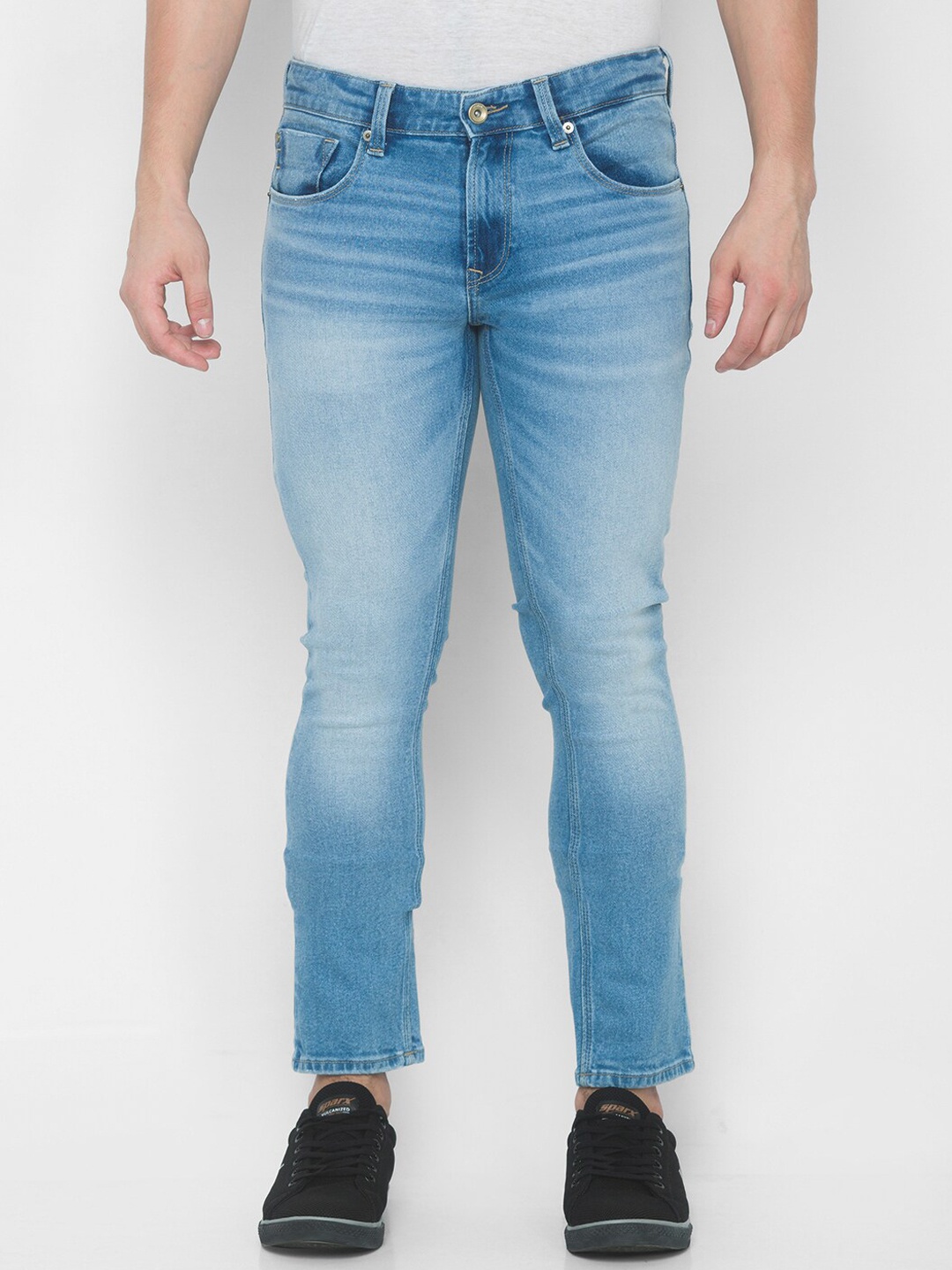 

SPYKAR Men Blue Skinny Fit Low-Rise Light Fade Jeans