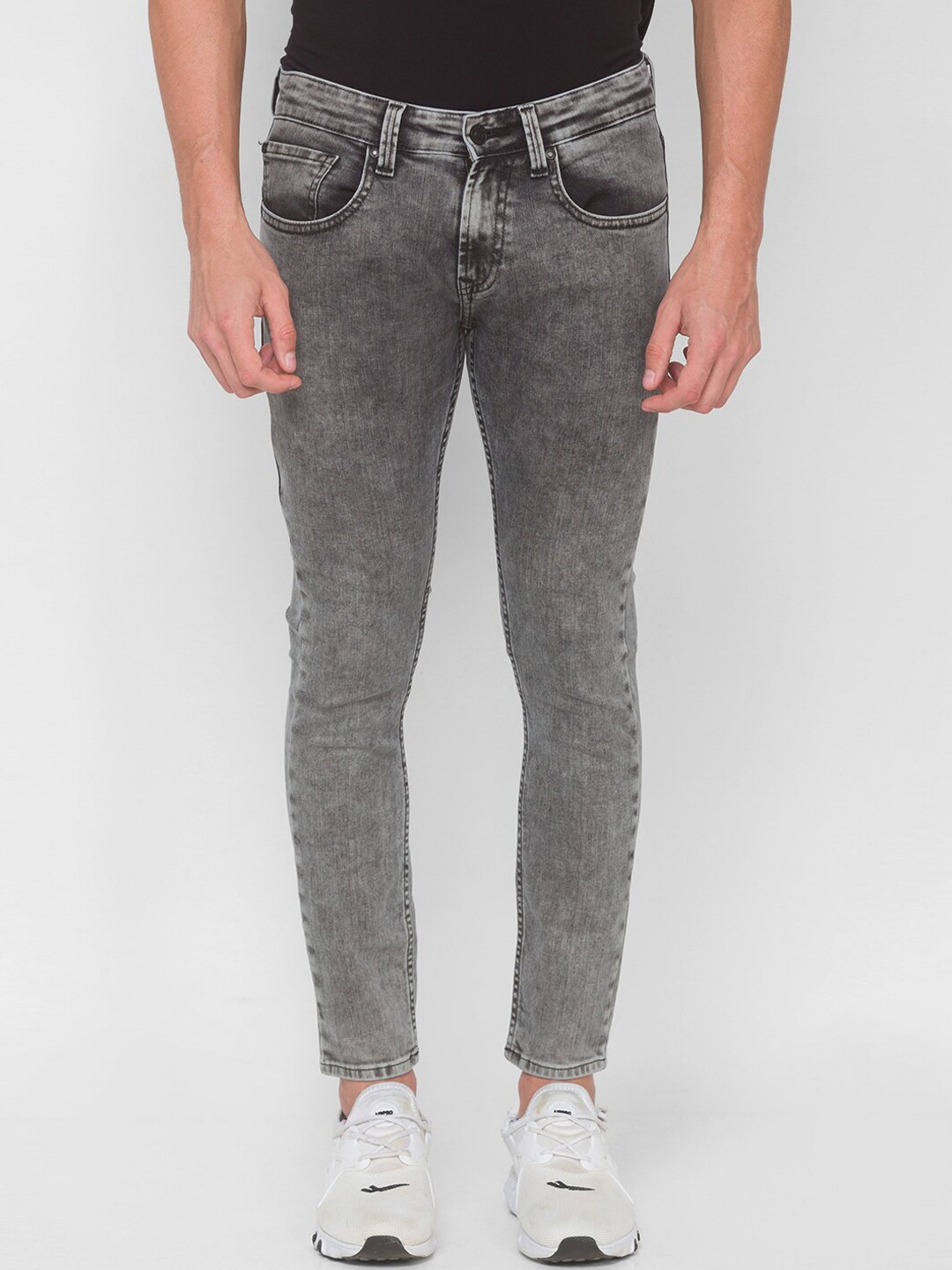 

SPYKAR Men Grey Slim Fit Heavy Fade Jeans