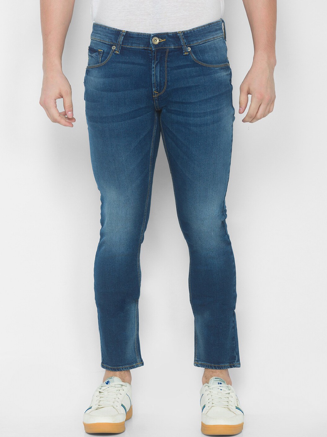 

SPYKAR Men Blue Skinny Fit Low-Rise Pure Cotton Light Fade Jeans