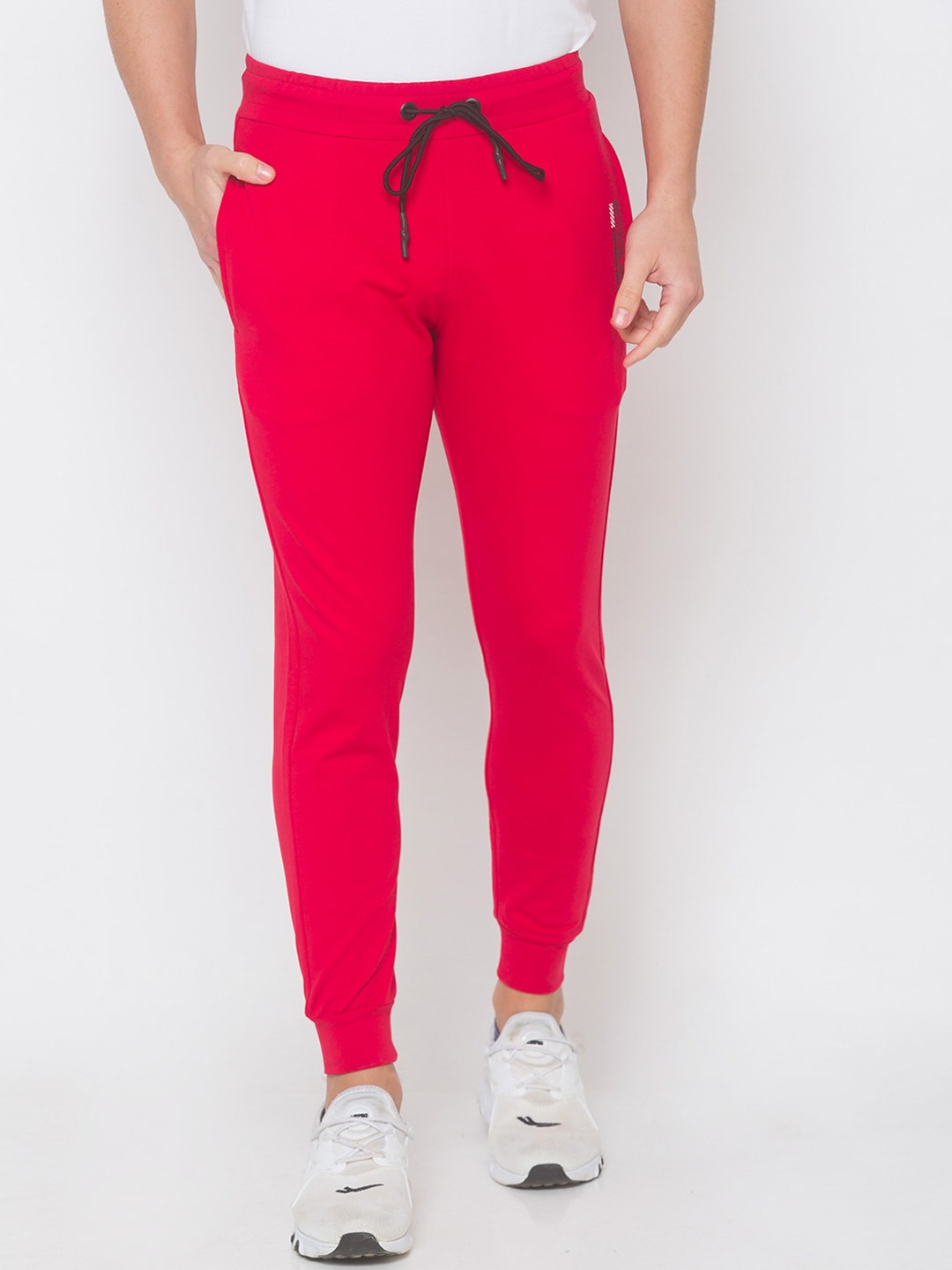 

SPYKAR Men Red Slim Fit Joggers Trousers