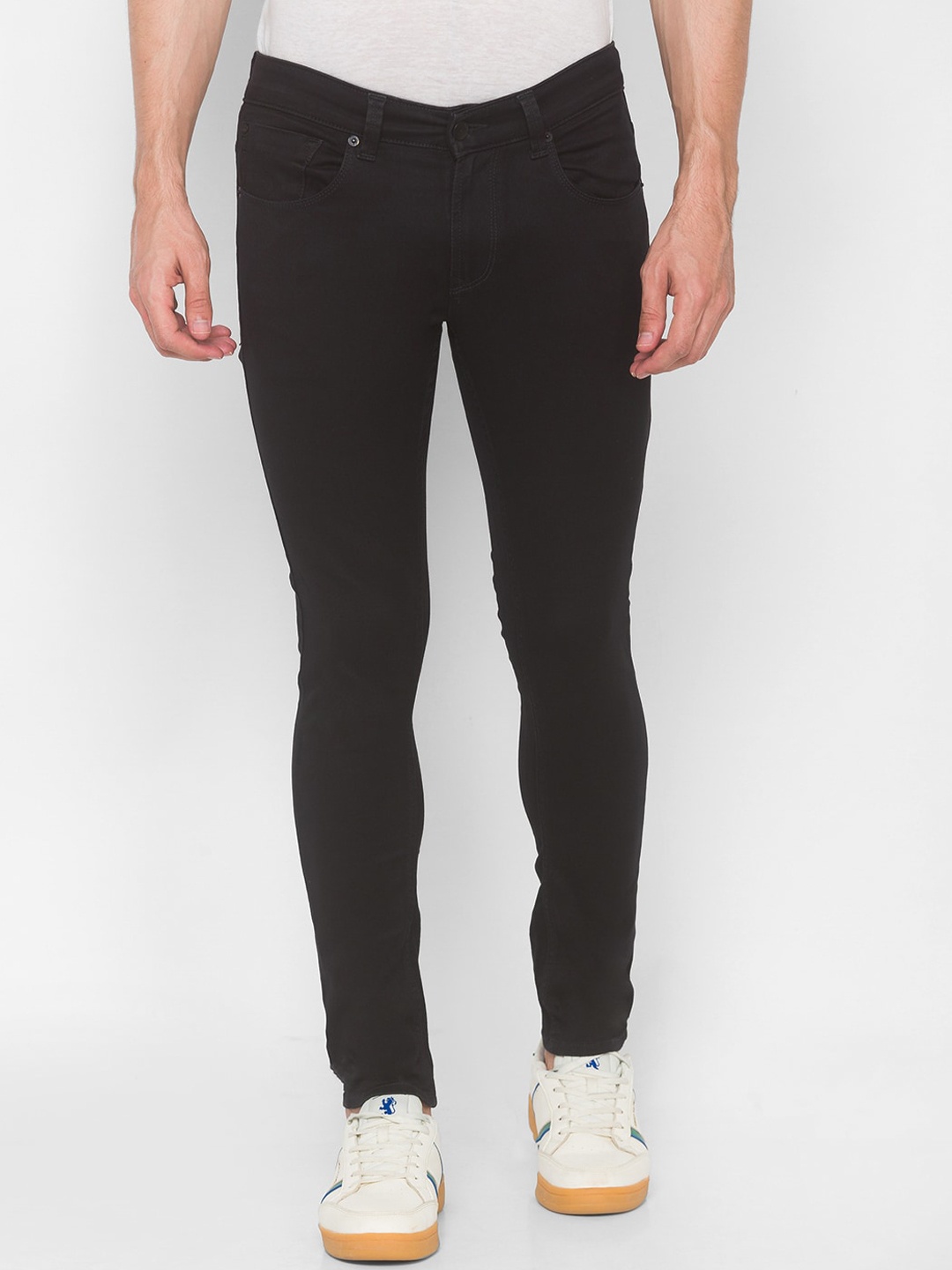 

SPYKAR Men Black Super Skinny Fit Low-Rise Jeans