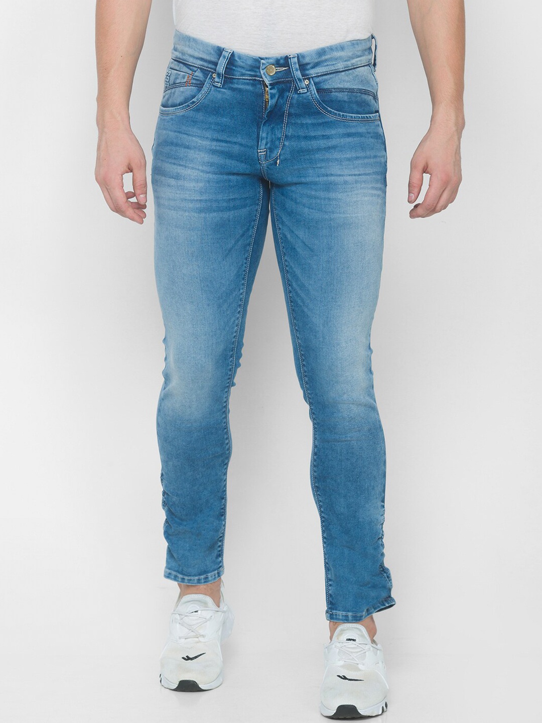 

SPYKAR Men Blue Skinny Fit Low-Rise Heavy Fade Jeans