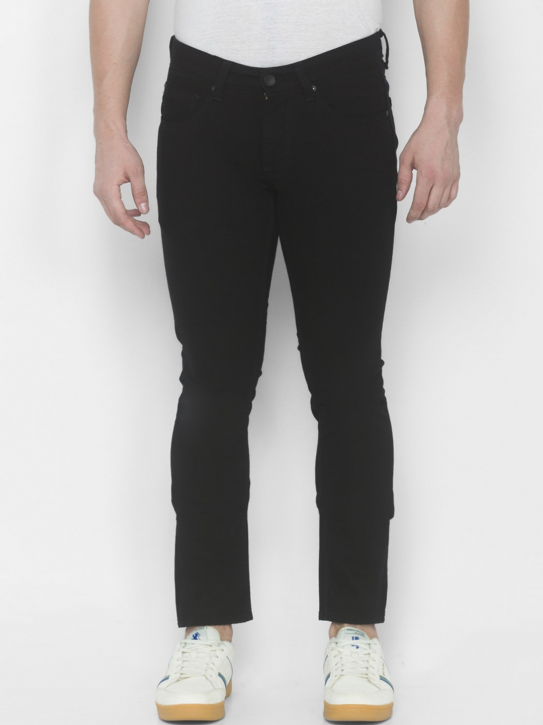 

SPYKAR Men Black Skinny Fit Low-Rise Pure Cotton Jeans