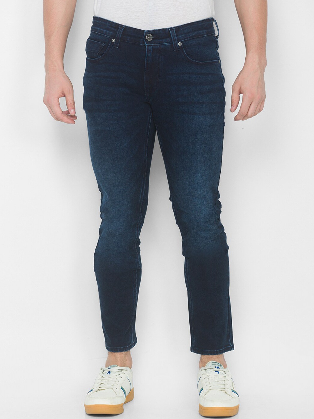 

SPYKAR Men Blue Skinny Fit Low-Rise Pure Cotton Light Fade Jeans