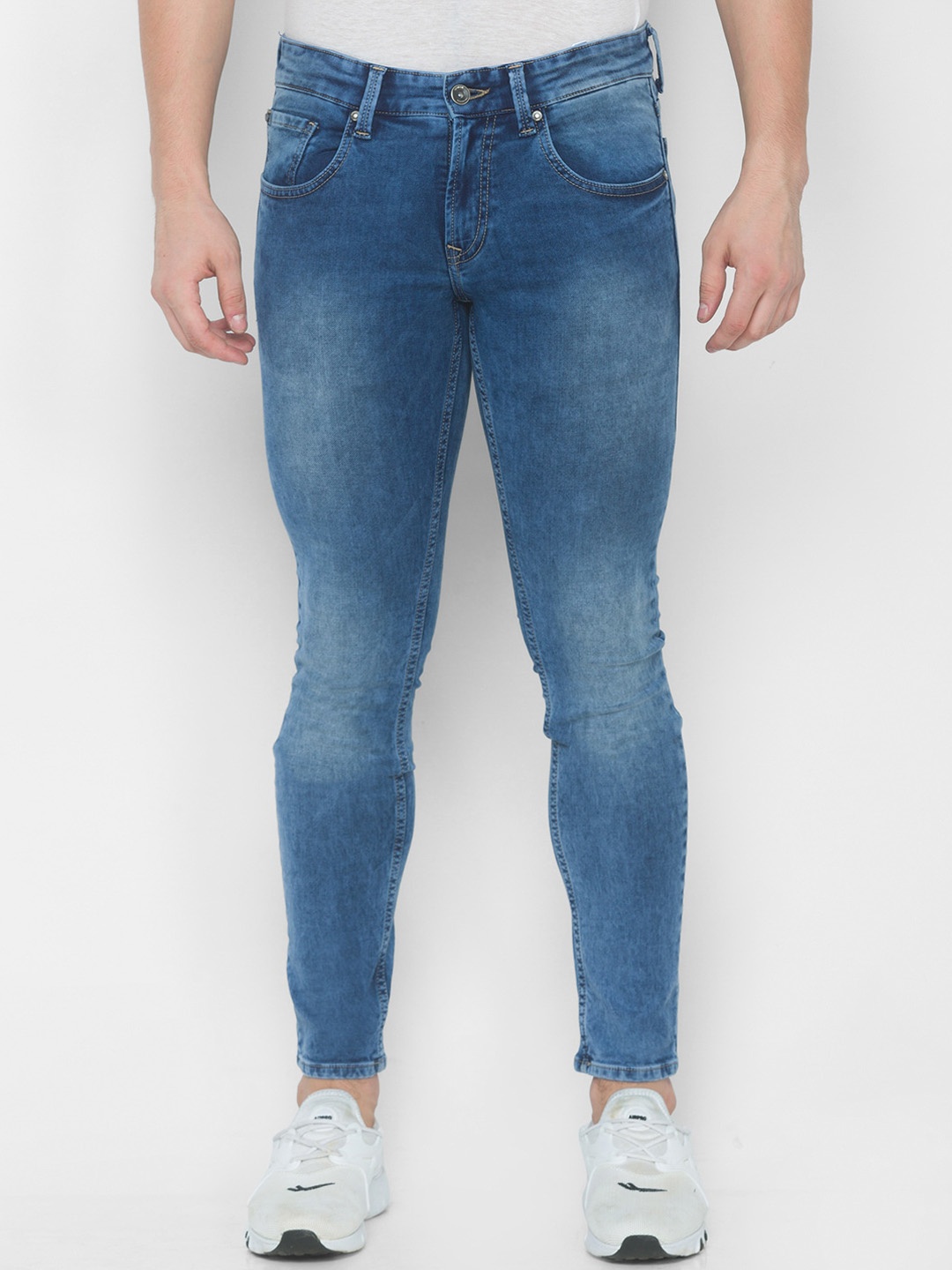 

SPYKAR Men Blue Skinny Fit Low-Rise Light Fade Jeans