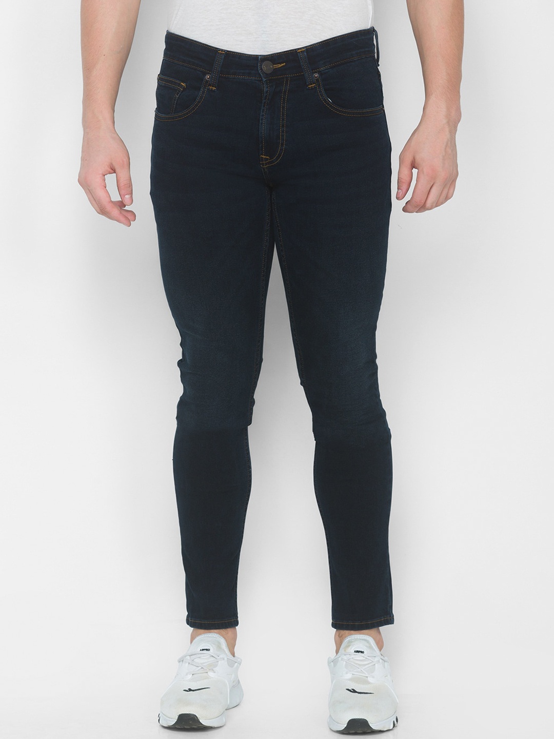 

SPYKAR Men Blue Skinny Fit Low-Rise Pure Cotton Jeans