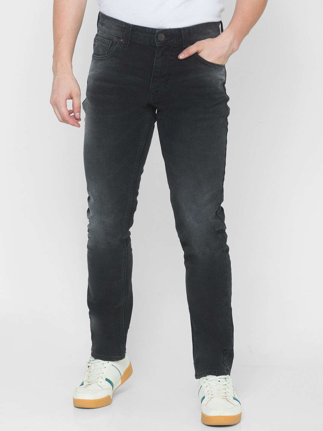 

SPYKAR Men Grey Cotton Low-Rise Jeans