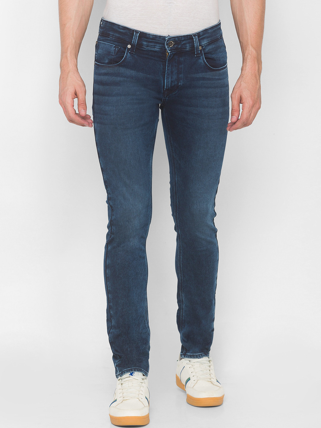 

SPYKAR Men Blue Skinny Fit Low-Rise Light Fade Jeans