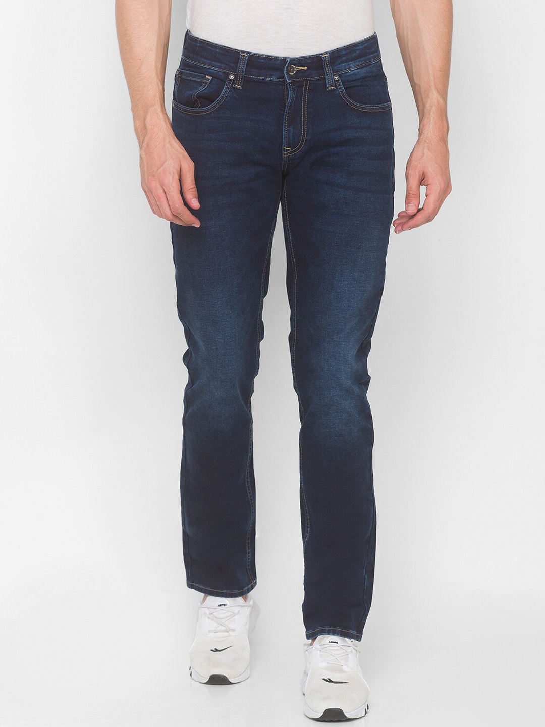 

SPYKAR Men Blue Low-Rise Light Fade Pure Cotton Jeans