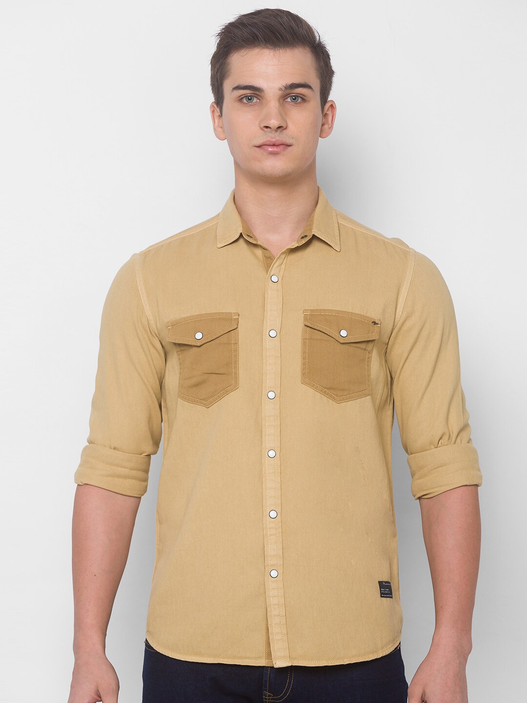 

SPYKAR Men Khaki Casual Shirt