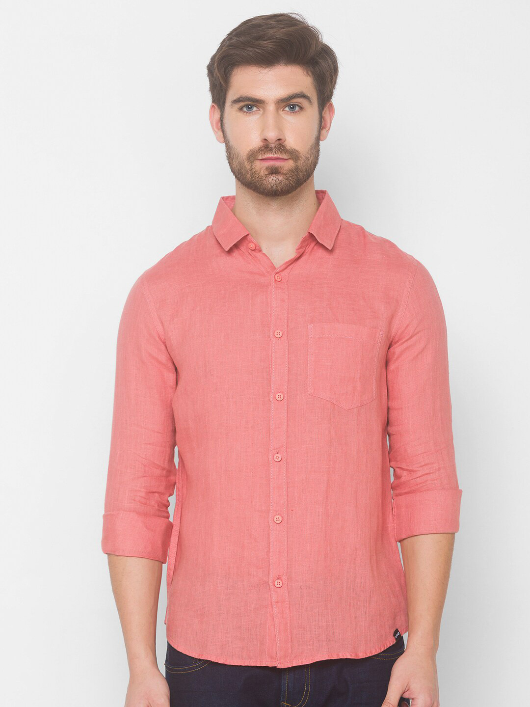 

SPYKAR Men Pink Casual Shirt
