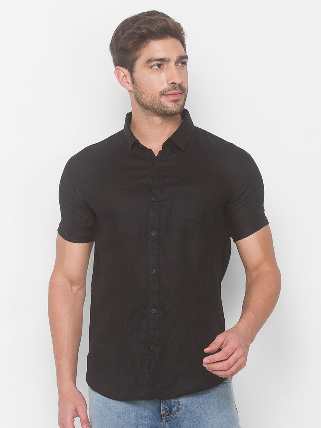 

SPYKAR Men Black Casual Shirt