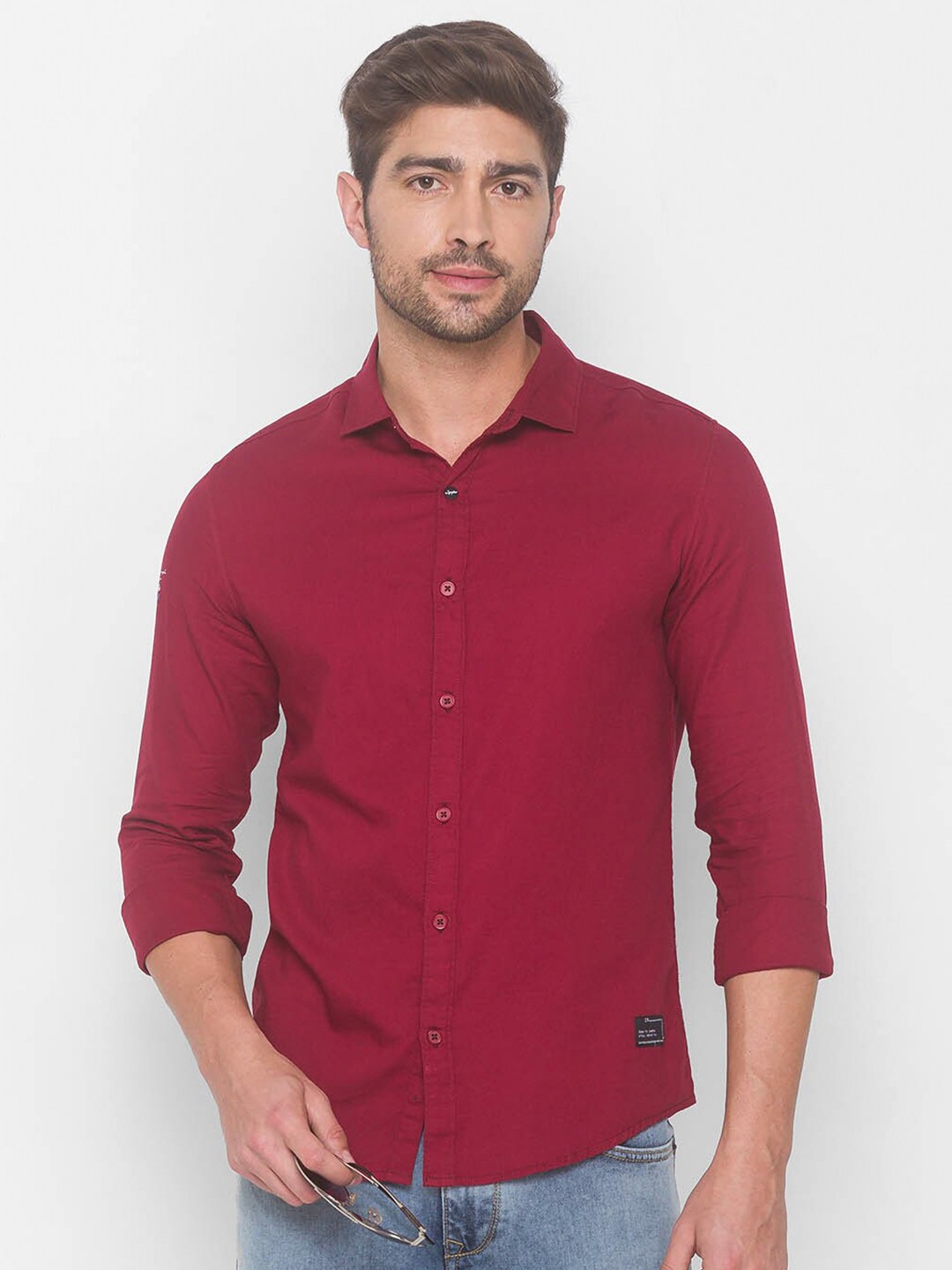 

SPYKAR Men Red Casual Shirt