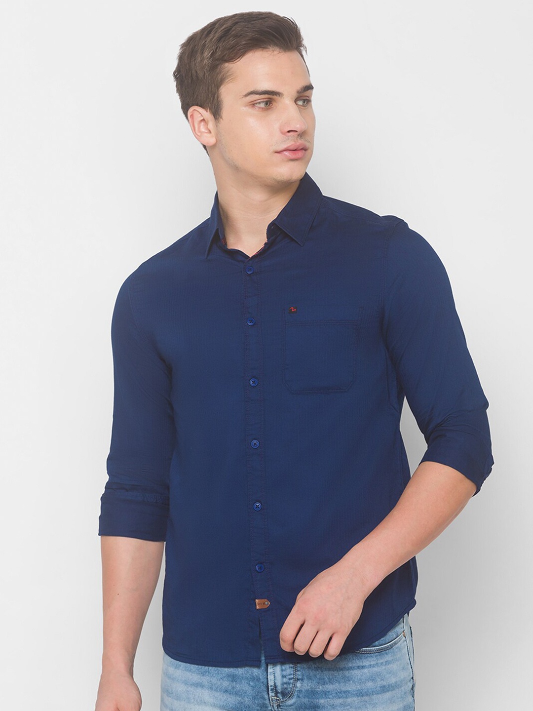 

SPYKAR Men Blue Casual Shirt