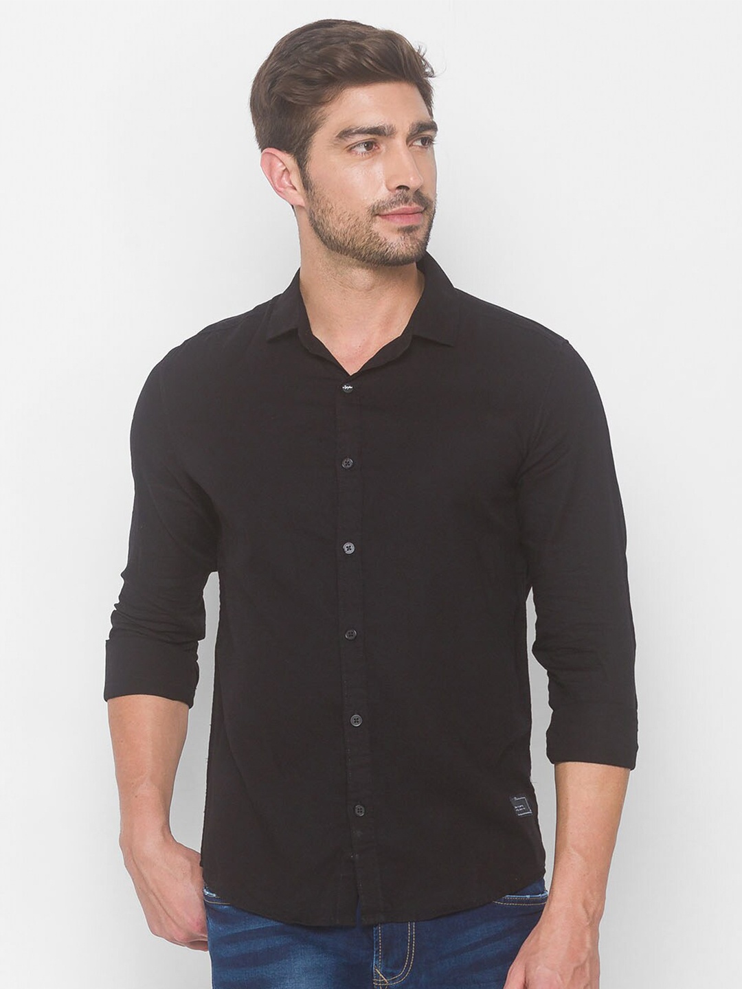 

SPYKAR Men Black Casual Shirt