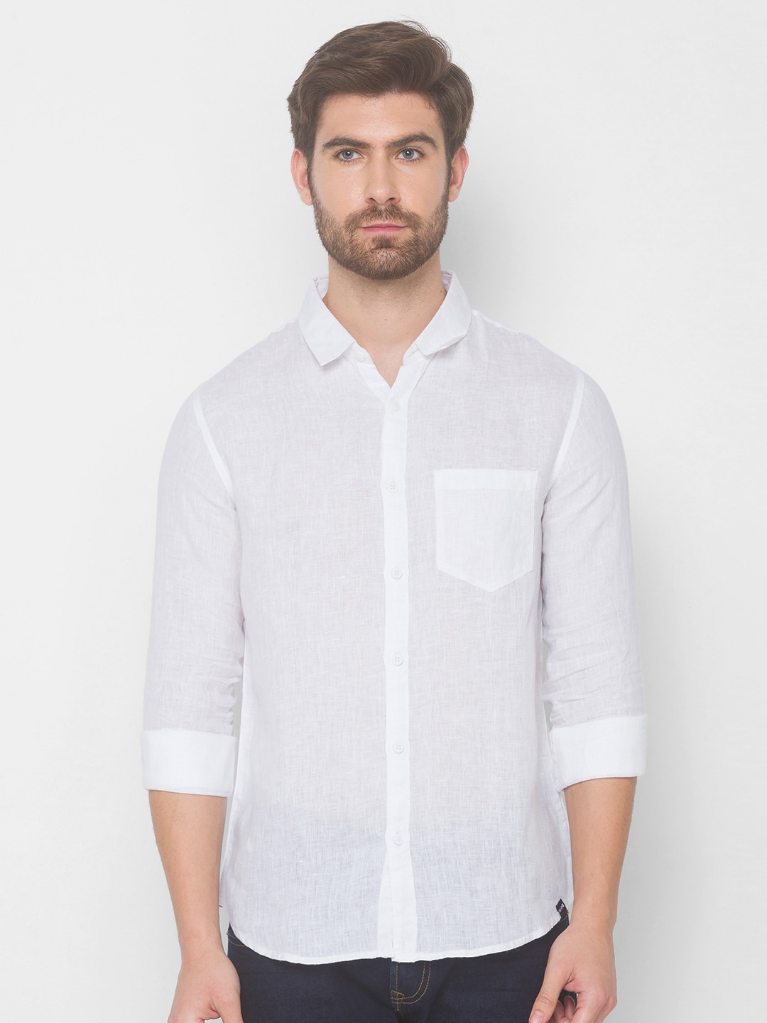 

SPYKAR Men White Casual Shirt
