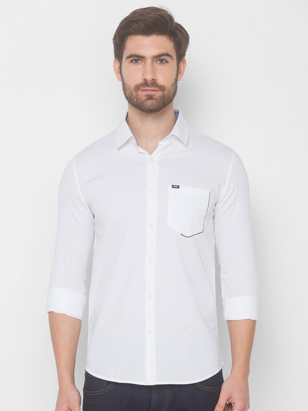 

SPYKAR Men White Casual Shirt