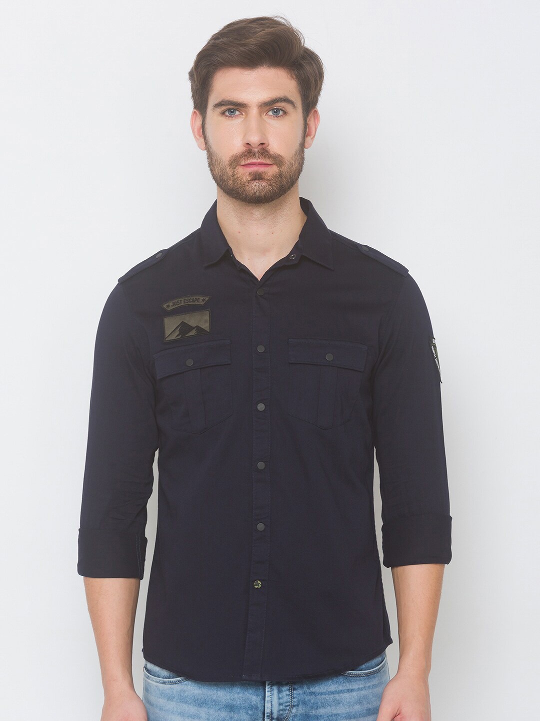 

SPYKAR Men Blue Casual Shirt
