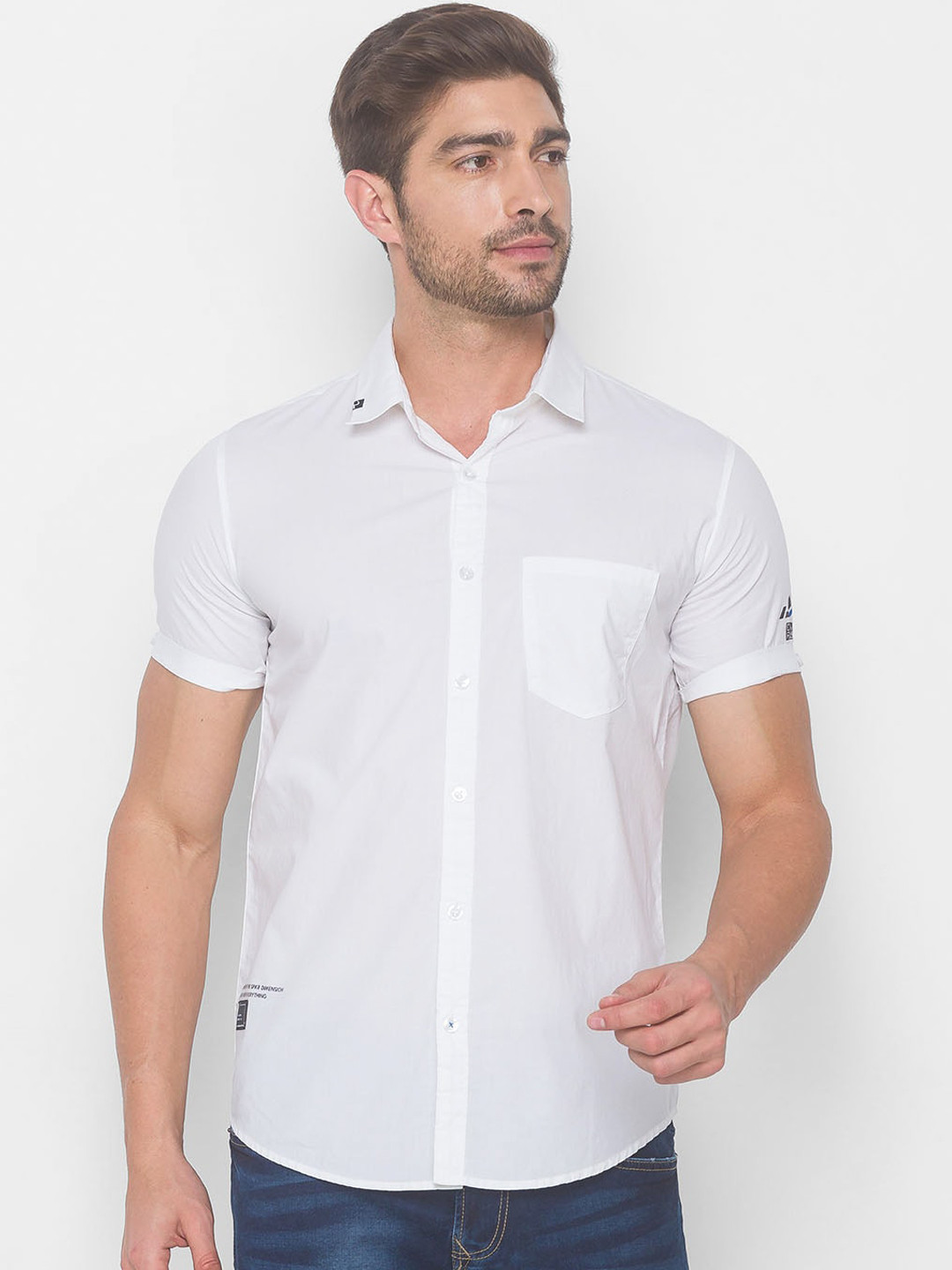 

SPYKAR Men White Casual Shirt