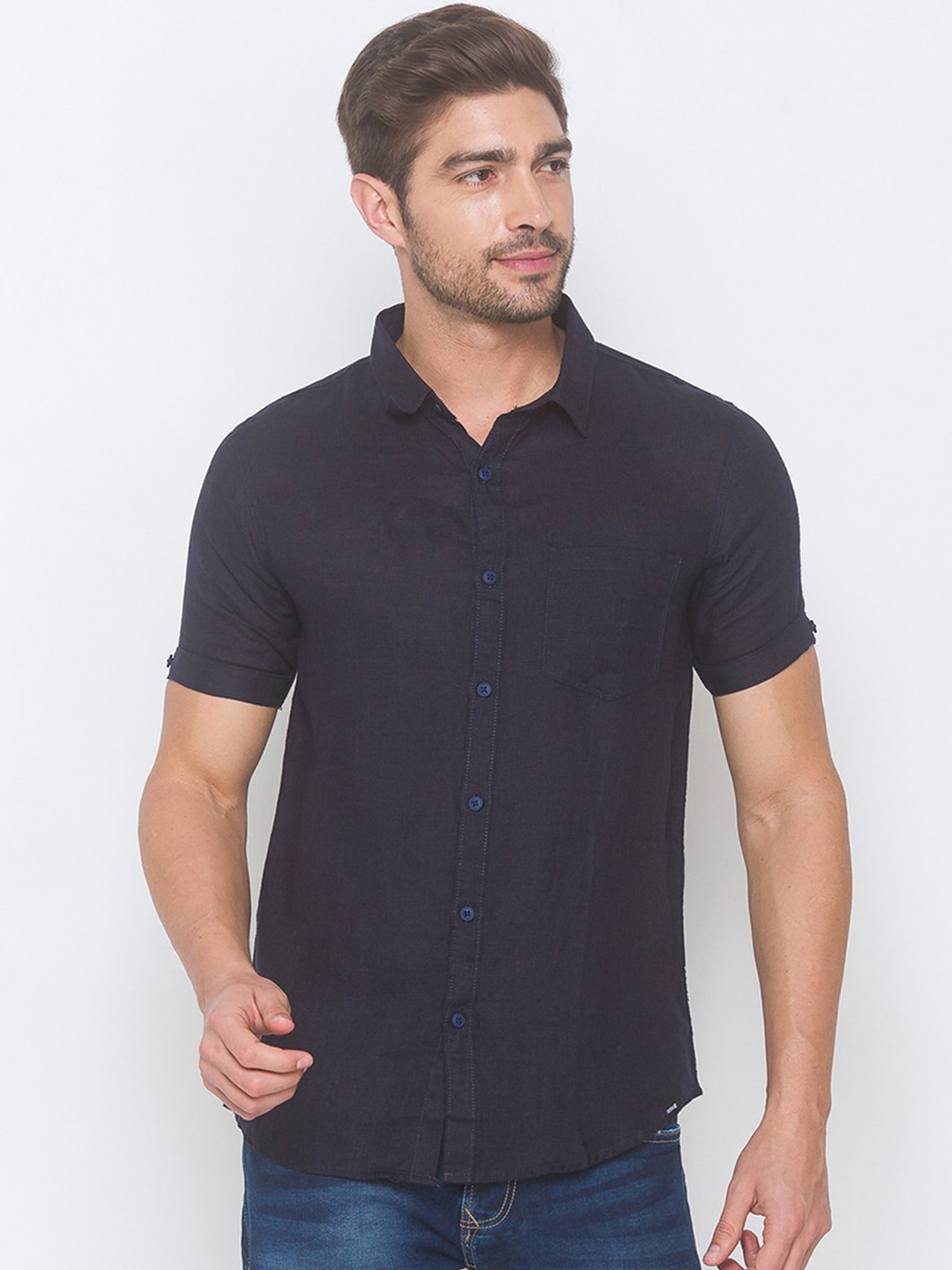 

SPYKAR Men Blue Casual Shirt