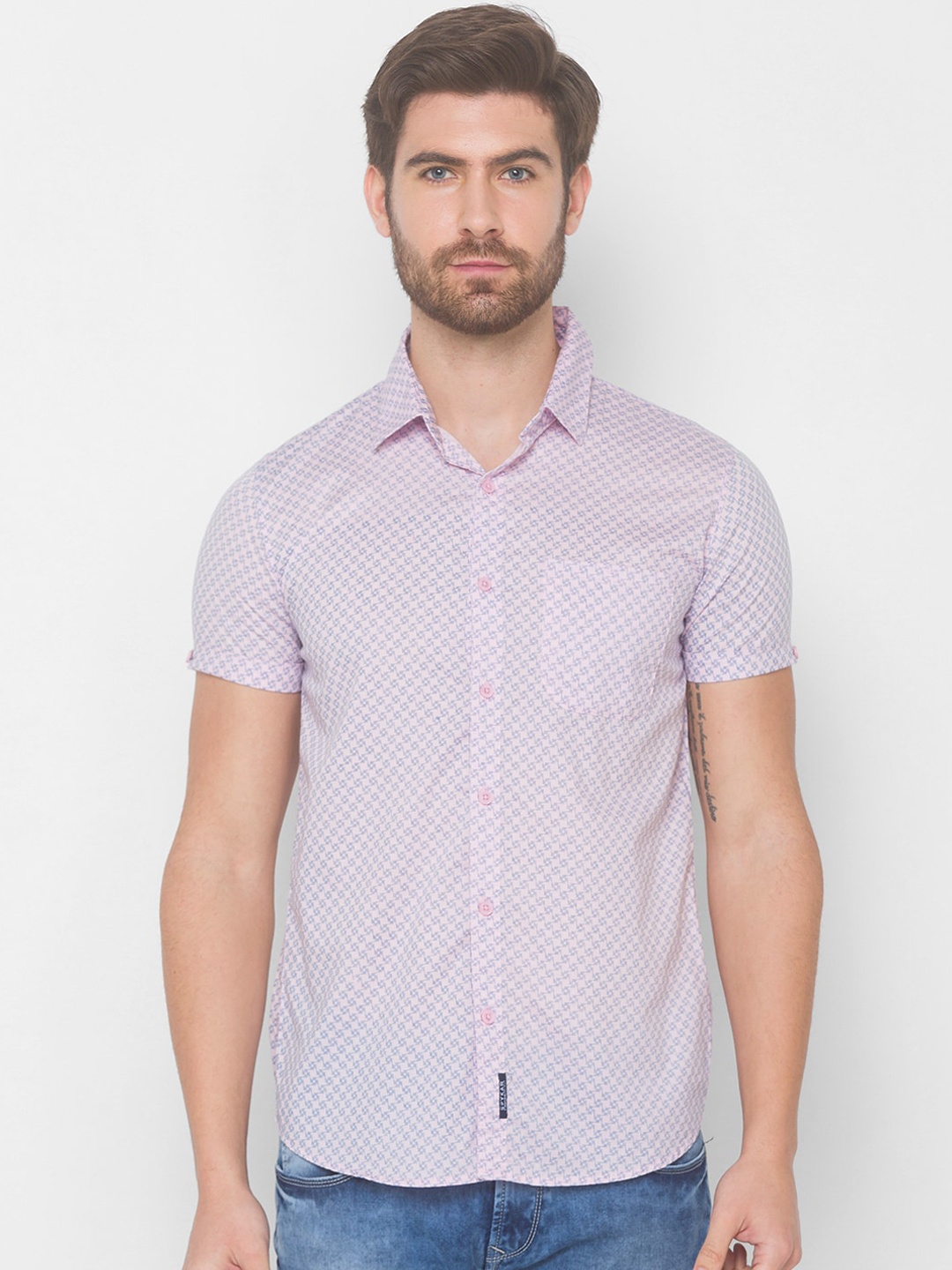 SPYKAR Men Pink Casual Shirt