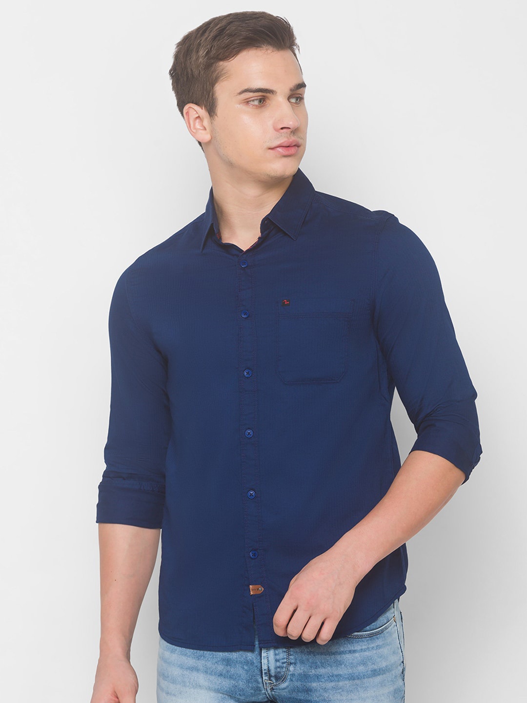 

SPYKAR Men Blue Casual Shirt