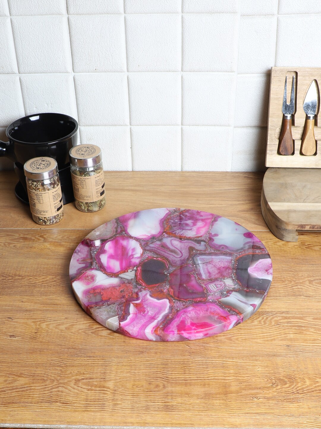 

NikkisPride Pink Agate Serving Platter