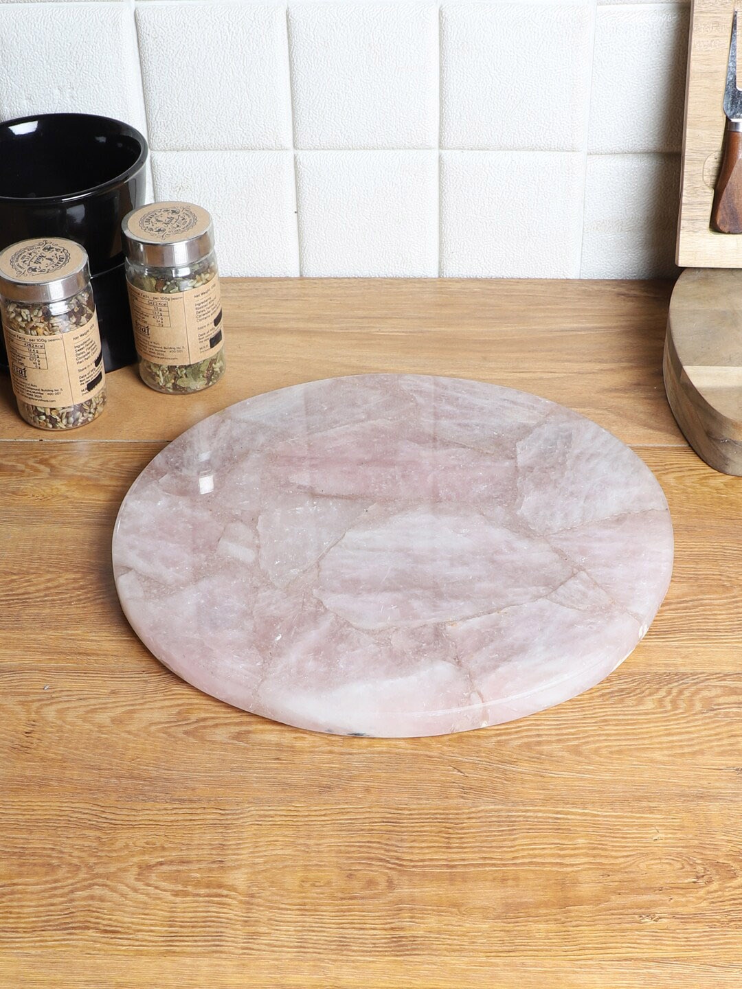 

NikkisPride Pink Marble Patterned Platter