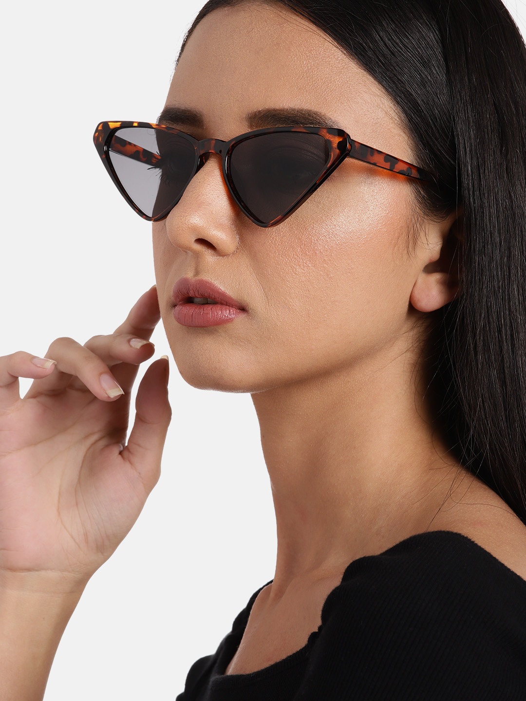 

Voyage Women Grey Lens & Brown Cateye Sunglasses with UV Protected Lens - 9797MG3597