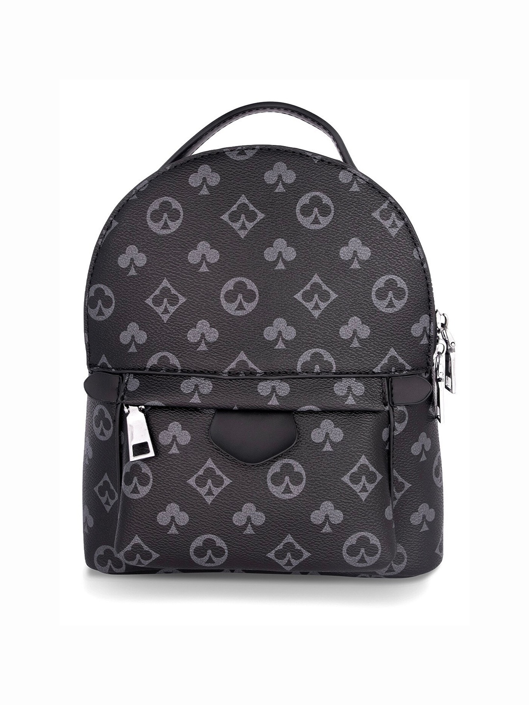 

ELOPPE Women Black & Grey Graphic Backpack