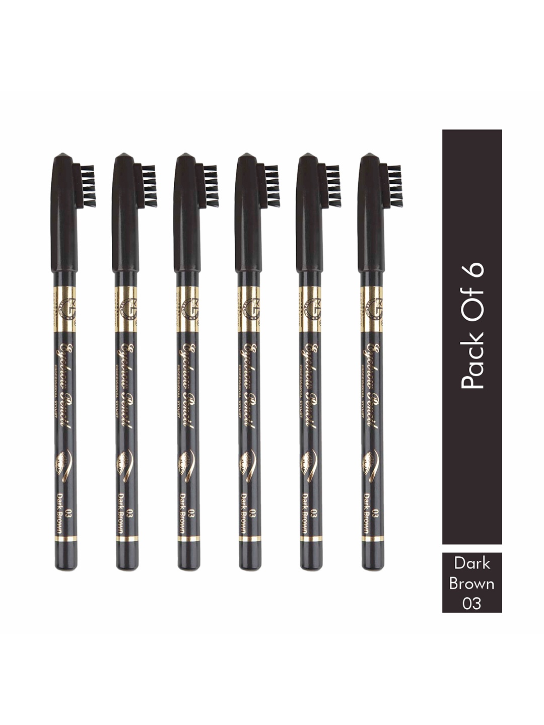 

MATTLOOK Set of 6 Eyebrow Pencil - 1.2g each, Coffee brown