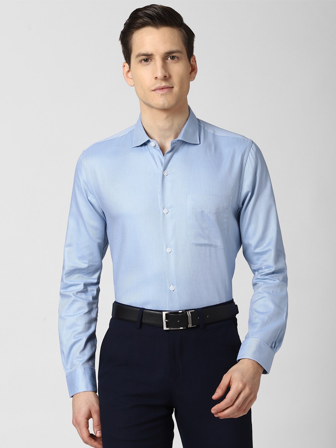 

Peter England Elite Men Blue Slim Fit Formal Shirt