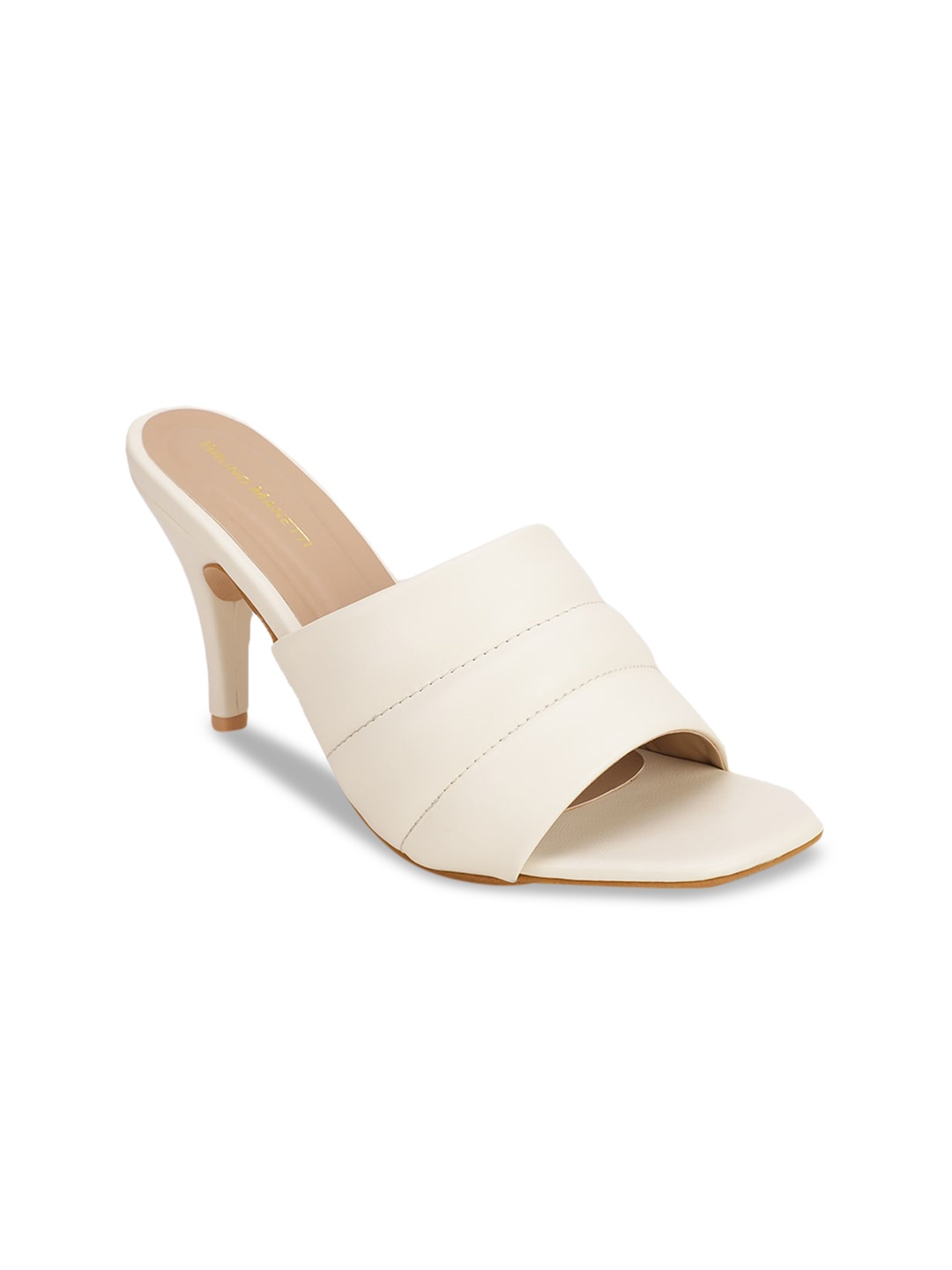 

Bruno Manetti Woman White Leather Stiletto Mules