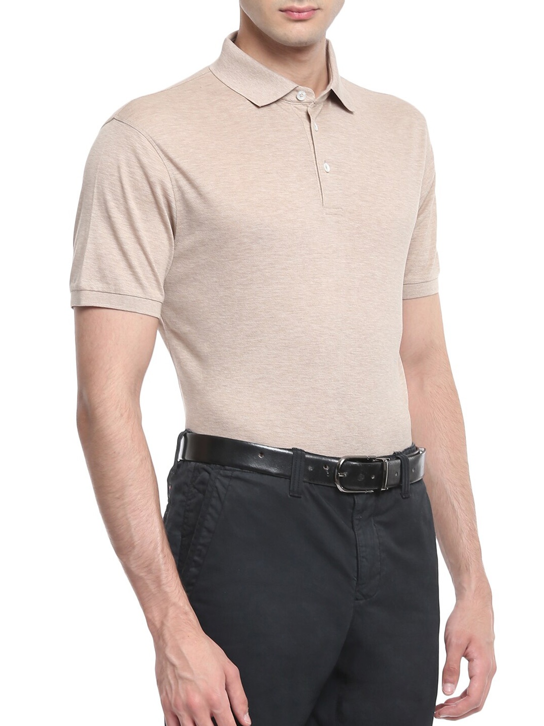 

HACKETT LONDON Men Cream-Coloured Polo Collar T-shirt