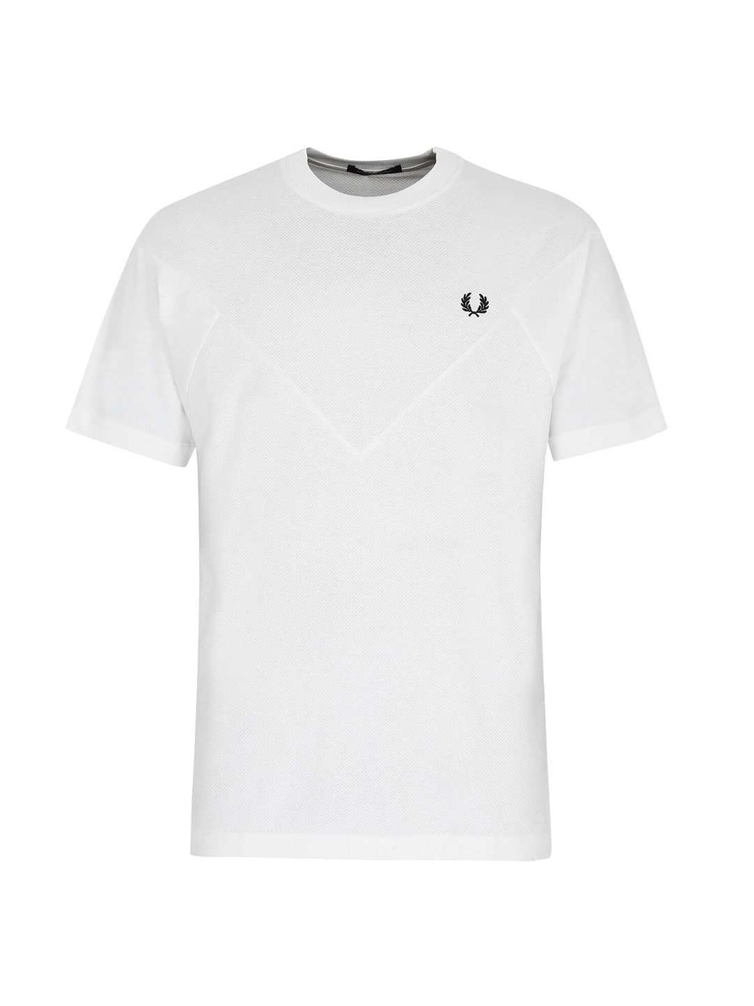 

Fred Perry Men White High Neck T-shirt